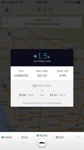 uber surge pricing