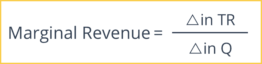 marginal revenue formula