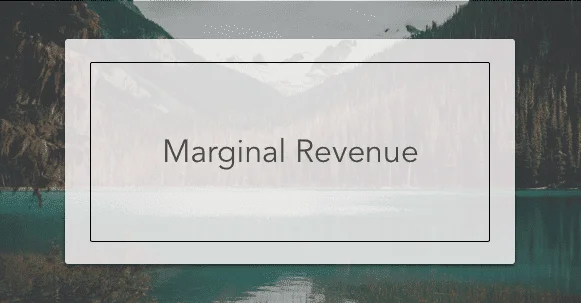 marginal revenue