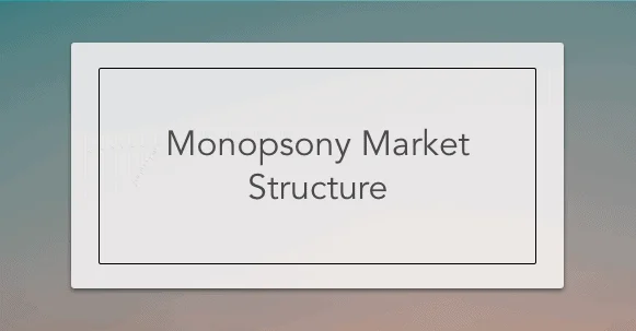 Monopsony Market Structure