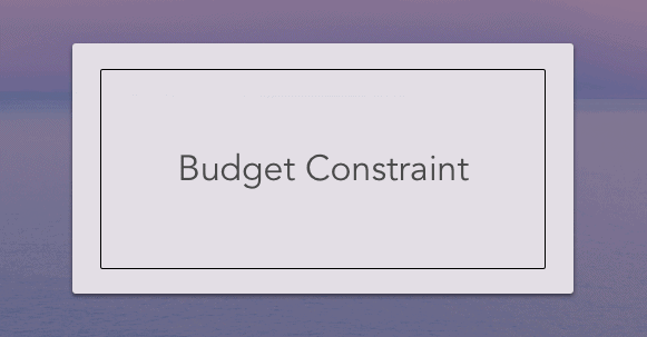 Budget Constraint