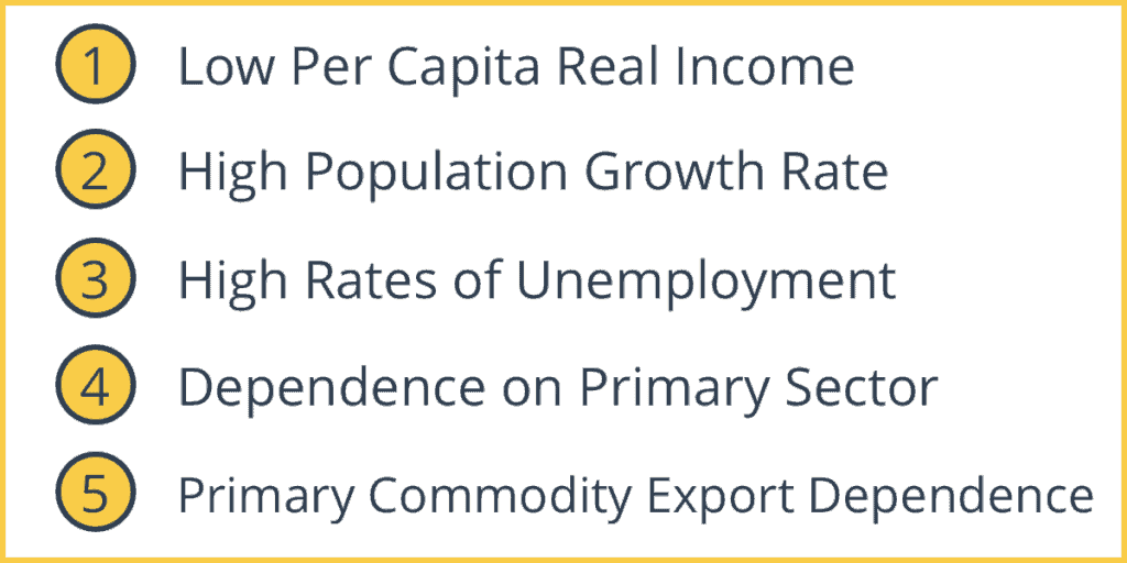 Common Characteristics of Developing Economies